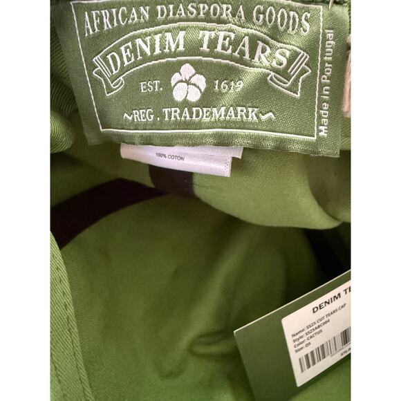 Denim Tears Hat Cap Snap Back Embroidered Mens One Size Cactus Green - Picture 6 of 9